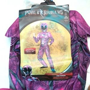 Pink power ranger costume with face mask